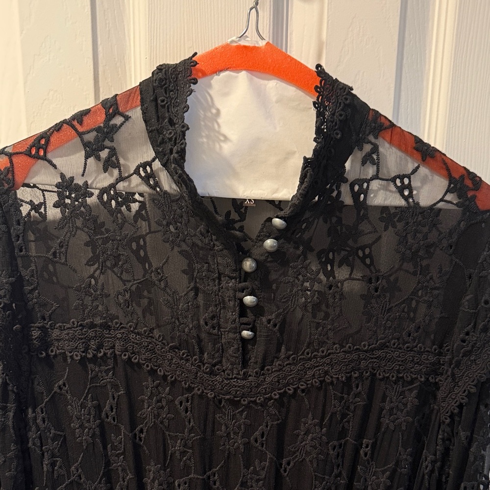 Double D Ranch Black Lace Ankle Length Dress